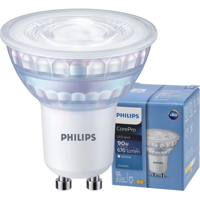 Philips 929001895102 LED bodová žiarovk CorePro, GU10, 7W, 670lm, 3000K, 60°, 25000h, teplá biela