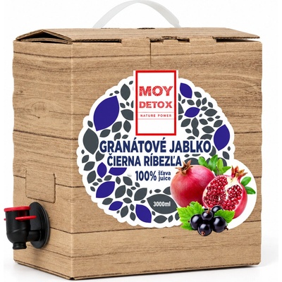 Moy Džús Granátové jablko čierna Ríbezľa 100% šťava 3 l