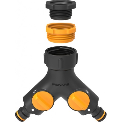 Fiskars Dvojitá prípojka na kohútik Multi On/ Off s 2-cestným ventilom