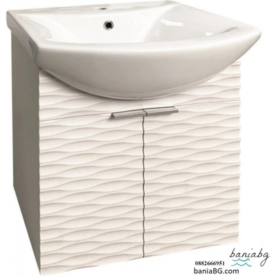 Inter Ceramic Долен конзолен pvc шкаф за баня icp 5542/60 waves