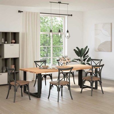 Omaxi 317247 Nohy k jídelnímu stolu ve tvaru T 2 ks černé 90 x 35 x 72-73 cm ocel