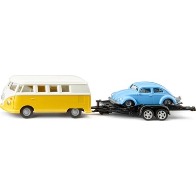 SIKU Super Volkswagen T1 s ťahačom a Beetlom 1:50