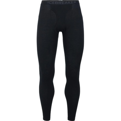 Icebreaker Мъжко мериносово термобельо Icebreaker 200 Oasis Leggings with Fly Long john - Black (011-0369-0111)