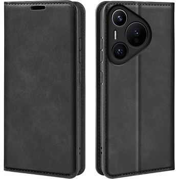 GKK Кожен Калъф с Джобове за Huawei Pura 70 Pro, Wallet Book Case, Черен (5906601987241)