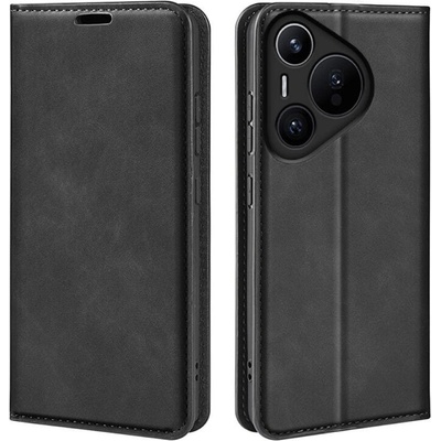 GKK Кожен Калъф с Джобове за Huawei Pura 70 Pro, Wallet Book Case, Черен (5906601987241)