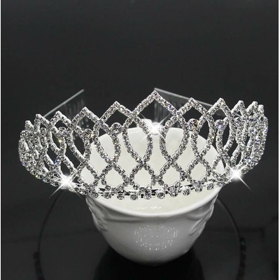 Naishide Jewelry Svatební korunka do vlasů BRIDAL PRINCESS - stříbrná