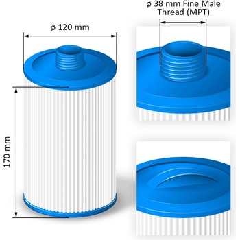 Crystalline Pool Spa Filter Filtrační kartuše SC715