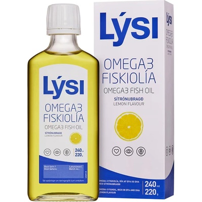Lysi Омега-3 - течно рибено масло - EPA - 745 mg, DHA - 490 mg, 240 ml с вкус на лимон (850325 LYSI)