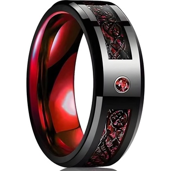 HARAHU Пръстен GA-31929 - Черен / Червен / 59mm KP31929 (GA-31929)