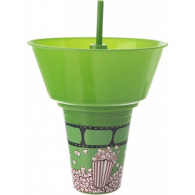 Orion Pohár na pití s miskou na popcorn zelený 550 ml