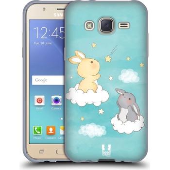 Pouzdro HEAD CASE Samsung Galaxy J5, J500, (J5 DUOS) vzor králíček a hvězdy modrá