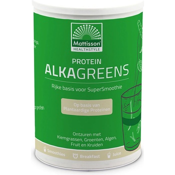 Mattisson Healthstyle Протеин AlkaGreens - от грах, ориз, бадем и слънчоглед + зелени храни 300 g прах | Mattisson Healthstyle (MT1414)