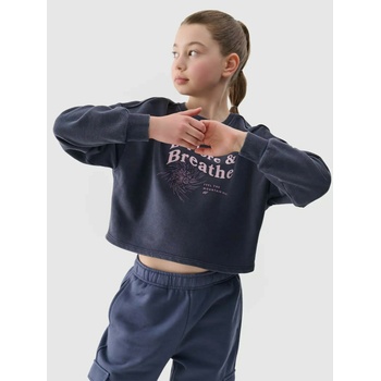 4F Момичешки скъсен суитшърт 4F 4F | Siv | Момичешки | 140