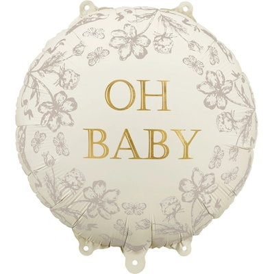 PartyDeco Fóliový balón Oh Baby 35×35 cm