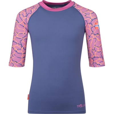 Trollkids Детска ликра Trollkids Girl's Haukland T Lycra - Violet Blue / Mallow Pink - размер 140 (EU) (750-1978-0217)