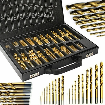 Sada vrtákov HSS do kovu 170ks 1mm – 10mm titán M22306