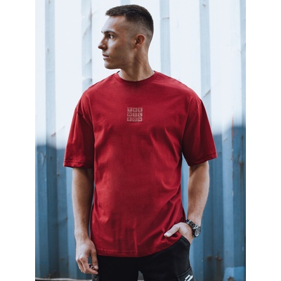 Dstreet Pánské tričko RX5522 Bordó