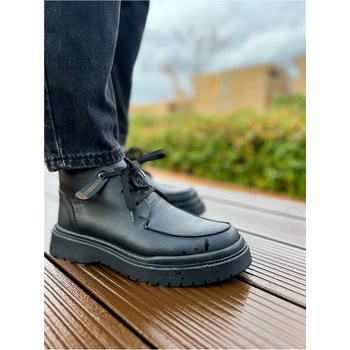 Chekich Мъжки боти с връзки ch213 - Черни #365946 (365946_Черно)