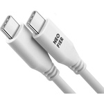 Neofier Кабел с бързо зареждане за устройства с USB-C порт (100 см) (бял) - Neofier USB-C to USB-C Data Cable 60W (NF1CCW0503T)
