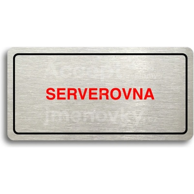 ACCEPT Piktogram SERVEROVNA - stříbrná tabulka - barevný tisk