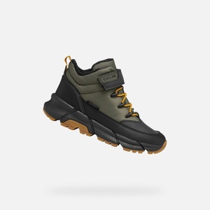 Geox Хаки топли момчешки високи обувки Geox Flexyper Plus Geox | Zelen | Момчешки | 32