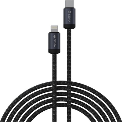 Devia EC645 PD USB-C - Lightning, 1m, černý