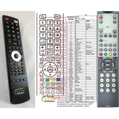 GENERAL MIRAI RP55-27ME - съвместимо дистанционно управление на марката General (RP55-27ME)