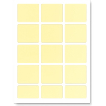 CDRmarket Самозалепващи етикети 60 x 60 mm, 12 етикети A4, 20 чаршафи, жълт (R0ECO.6060YELLOW)