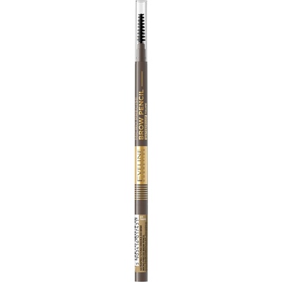 Eveline Cosmetics Micro Precise vodeodolná ceruzka na obočie s kefkou 2 v 1 01 Taupe 4 g
