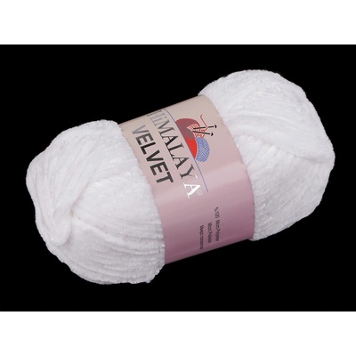 Stoklasa Pletací žinylková příze Velvet 100 g Balení: 1 ks, Varianta: 9 (90001) bílá 9 (90001) bílá