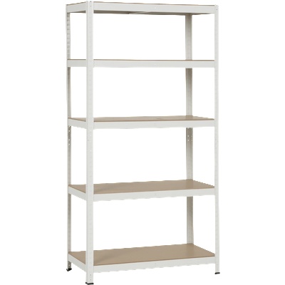 Carmen Метален стелаж Carmen CR-1016 - 180х90х45 см, до 250 кг на рафт - бял (3580556)