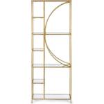 Bizzotto Стоманена библиотека в златист цвят 66x176x25, 5 cm Elenor - Bizzotto (0746423)