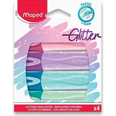 Maped 42046 Zvýrazňovač Fluo Peps Classic Glitter sada 4 ks – Zboží Mobilmania