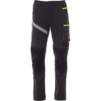 S00255-P060 Letní strečové kalhoty do pasu anthracite/černá
