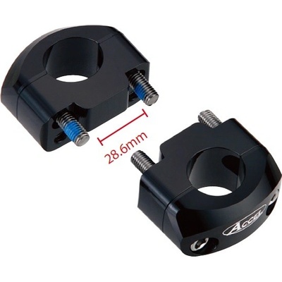 ACCEL držáky/zvedáky na řidítka (spodní-28,6/horní-28,6mm) výška 20mm barva černá (BM-35BK28) – Hledejceny.cz