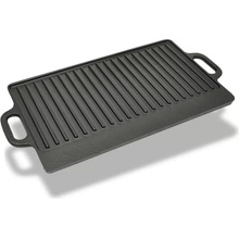Vidaxl Liatinová grilovacia platňa obojstranná 38 x 23 cm