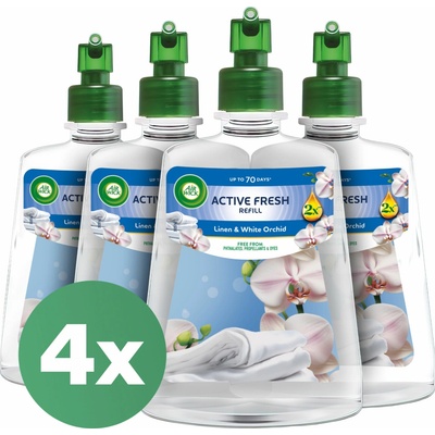 Air Wick Active Fresh Cotton a White Orchid do automatického osviežovača vzduchu 4 x 228 ml