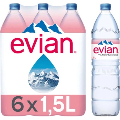 Evian přírodní minerální voda 6 x 1,5 l