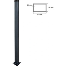 EKOfence plotový stĺpik 60x40mm s pätkou ZnPVC 1600mm antracit 4095