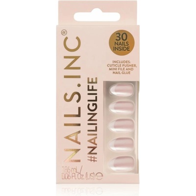 Nails Inc. NailingLife Press-On Nails umelé nechty odtieň All Out Olivia Glaze 33 ks