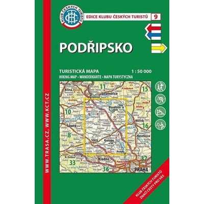 KČT 9 Podřipsko 1:50 000 Turistická mapa