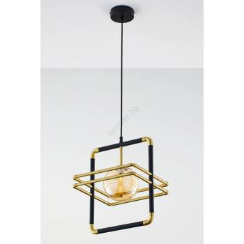 JUPITER 2025 - Пендел FIORI 1xG9/10W/230V черен/златист/бежов (10702025)