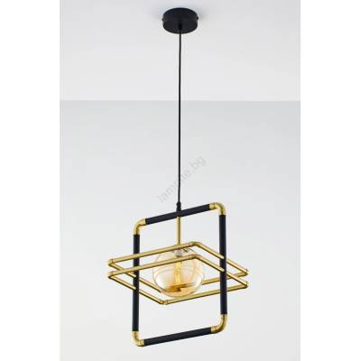 JUPITER 2025 - Пендел FIORI 1xG9/10W/230V черен/златист/бежов (10702025)