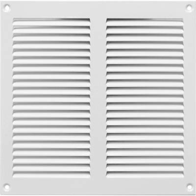 Ventishop KVMb 200 x 200 kovová hranatá větrací mřížka se síťkou bílá