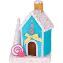 MagicHome Dekorácia domček modrý 27 cm