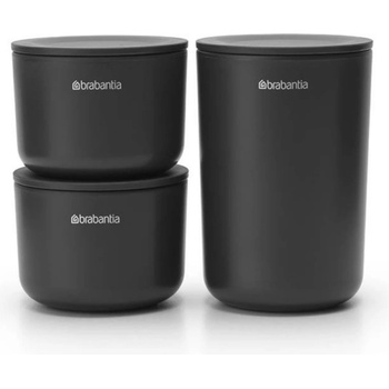 Brabantia Комплект за съхранение на принадлежности Brabantia ReNew 1004183, 3 части, Меко дъно против пързаляне, Тъмносив (1004183)