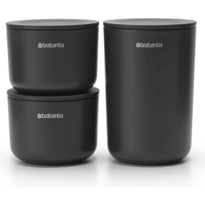 Brabantia Комплект за съхранение на принадлежности Brabantia ReNew 1004183, 3 части, Меко дъно против пързаляне, Тъмносив (1004183)