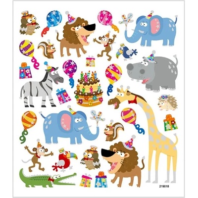 Creative Company Creativ Company Стикери, парти с животни, 1 лист, 28 броя
