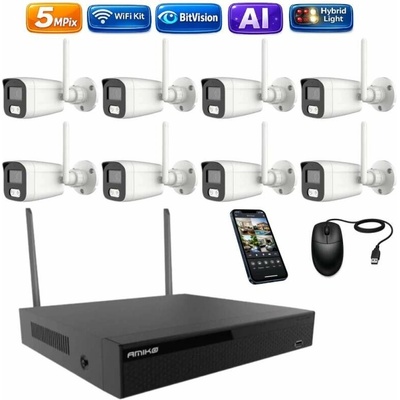 Amiko Wifi 8 kamerový set Ai Dl Tube 3501K8