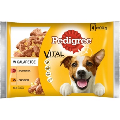 Pedigree Adult hovězí a jehněčí ve šťávě 4 x 100 g